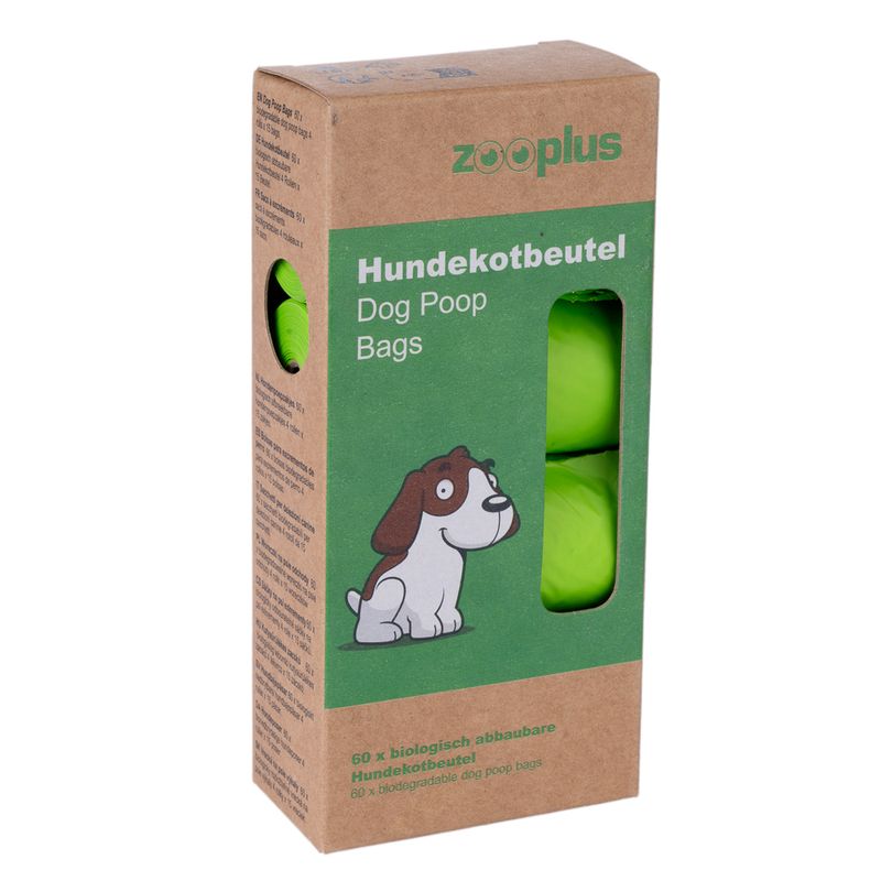 Biodegradable Dog Poop Bags - Green 4 Rolls of 15 Bags