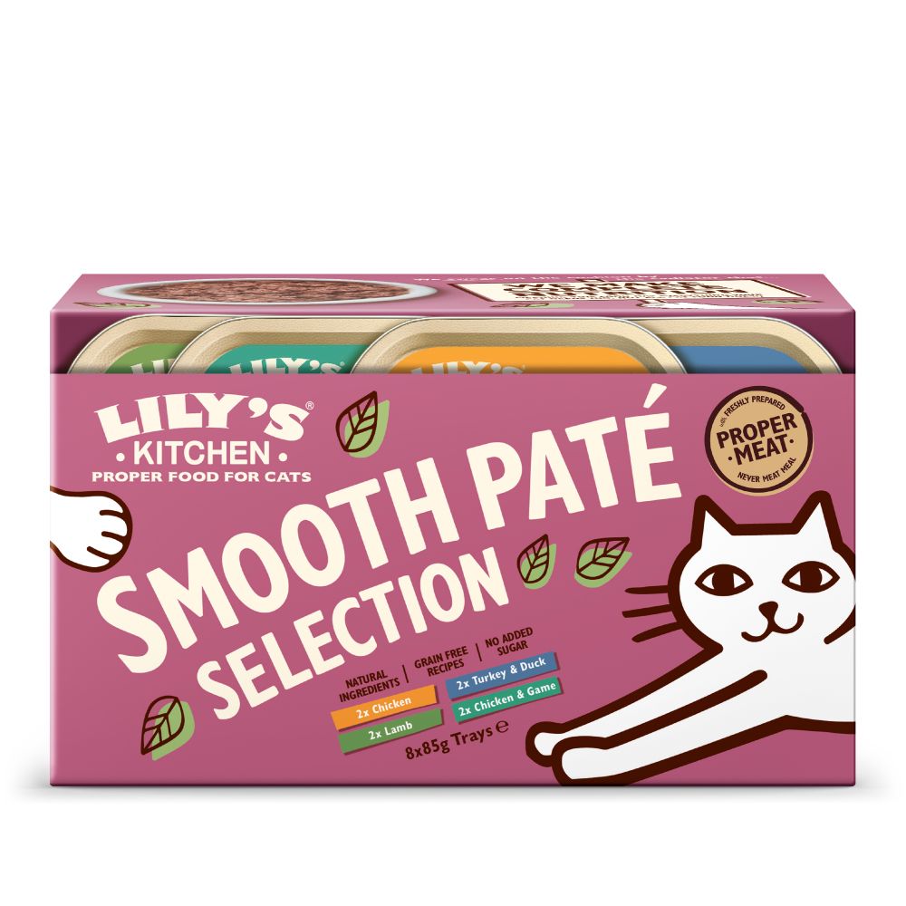 Lily's Kitchen Smooth Paté Selection for Cats Saver Pack 16 x 85g Mixed Pack (4 Varieties)