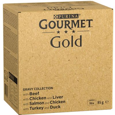 Gourmet Gold Wet Cat Food Jumbo Pack 96 x 85g Tender Chunks in Gravy (96 x 85g)