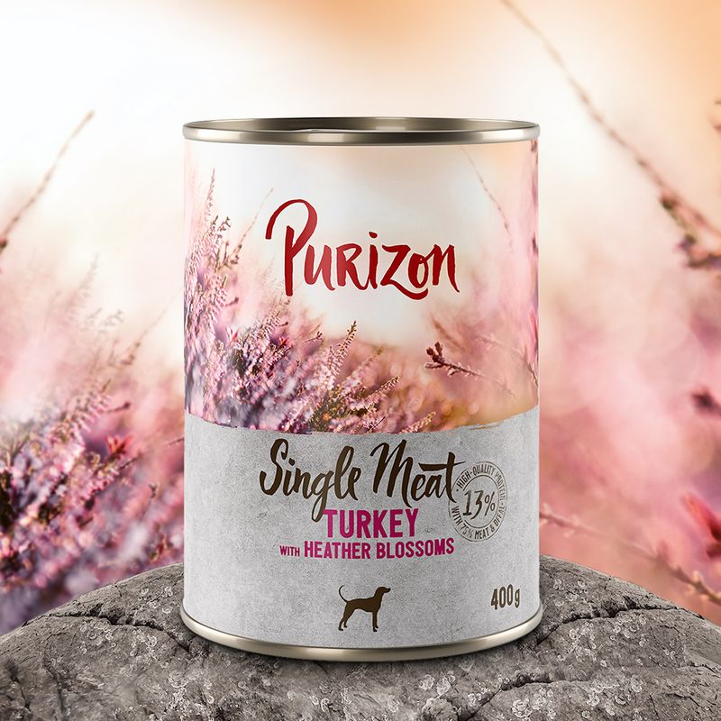 Purizon Single Meat 6 x 400g Turkey with Heather Blossoms
