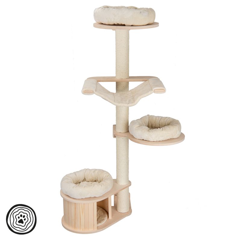 Natural Paradise Wall Scratching Tree - Magnolia Cream