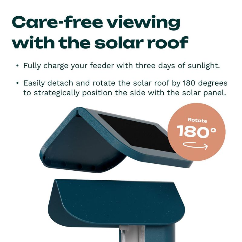 Bird Buddy Smart Bird Feeder with Solar Roof 16 x 17.5 x 23cm (L x W x H)