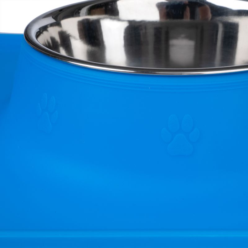 TIAKI double bowl with silicone mat 2 x 540 ml, Ø 14 cm