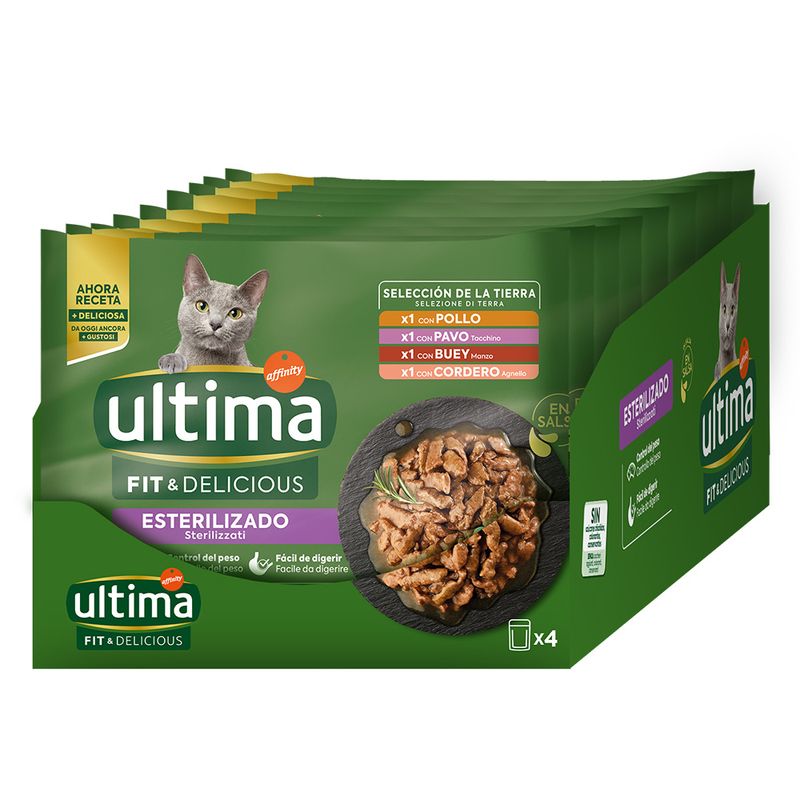 Ultima Cat Sterilised 48 x 85g Meat Selection