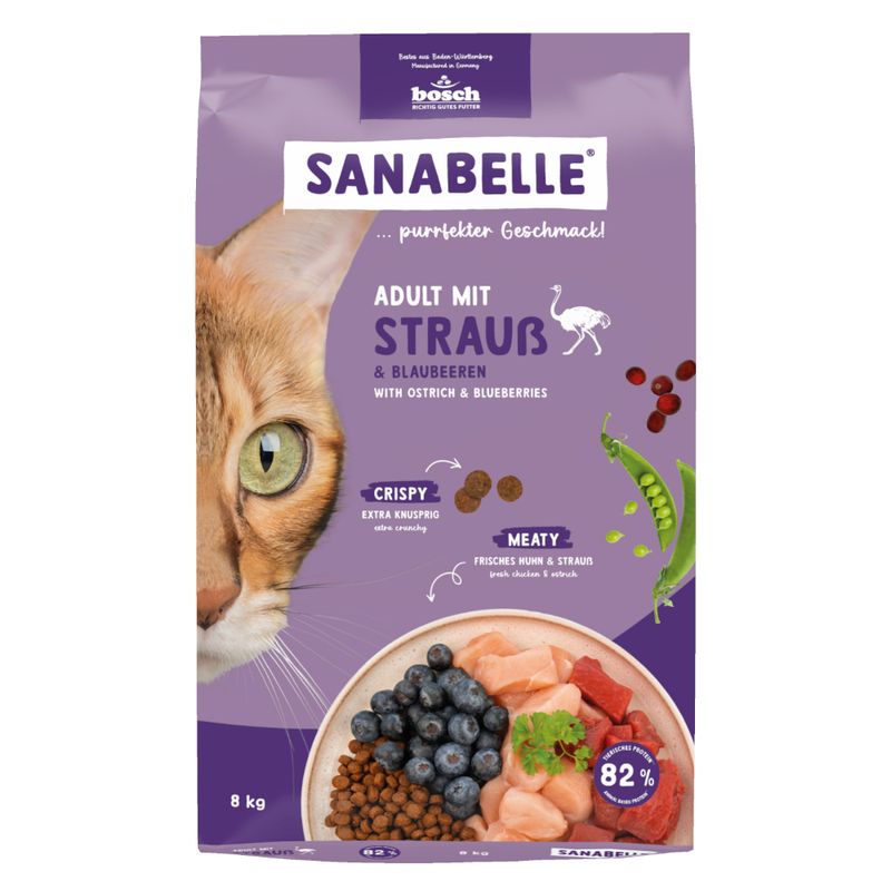 Sanabelle Adult with Ostrich & Blueberries 2kg