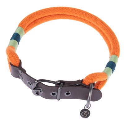 Nomad Tales Spirit Collar, tangerine Size XS: 30 - 36 cm neck circumference, W 30 mm