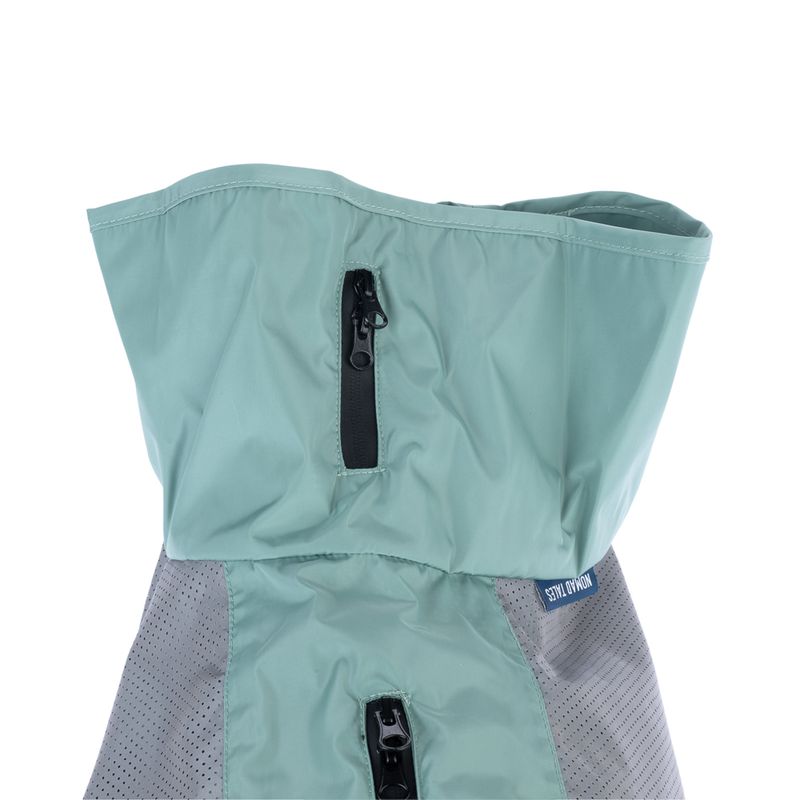 Nomad Tales Spirit Reflective Dog Raincoat - Mint approx. 35cm (Back Length)