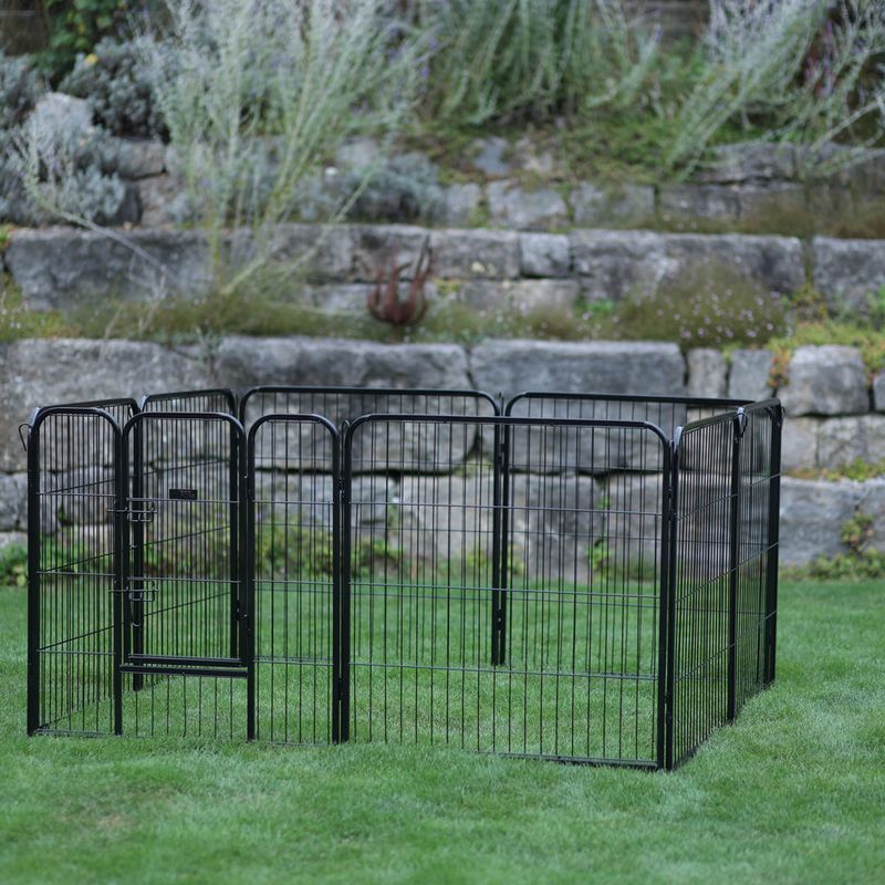 Kerbl Pet Enclosure with Door for Dogs and Puppies 8 elements, 80 x 77cm (W x H)