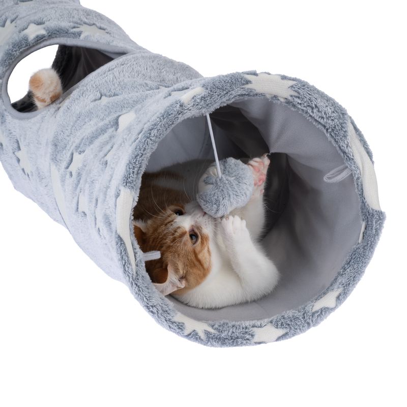 TIAKI Glow-in-the-Dark Star Cat Tunnel diameter 25 x (L) 100 cm