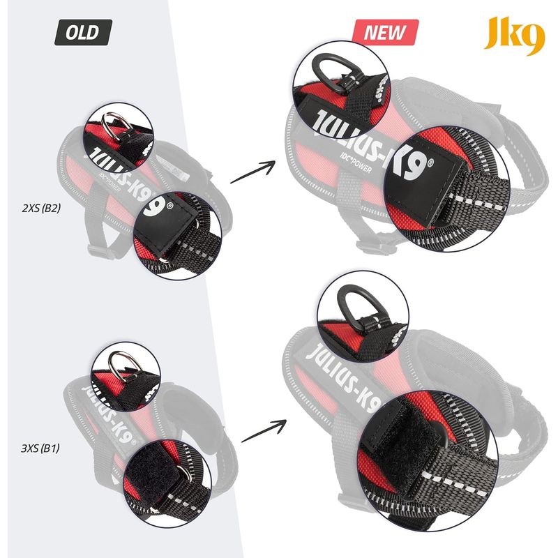 JULIUS-K9 IDC® Power Harness - Red Size S: Chest circumference 49 - 67 cm