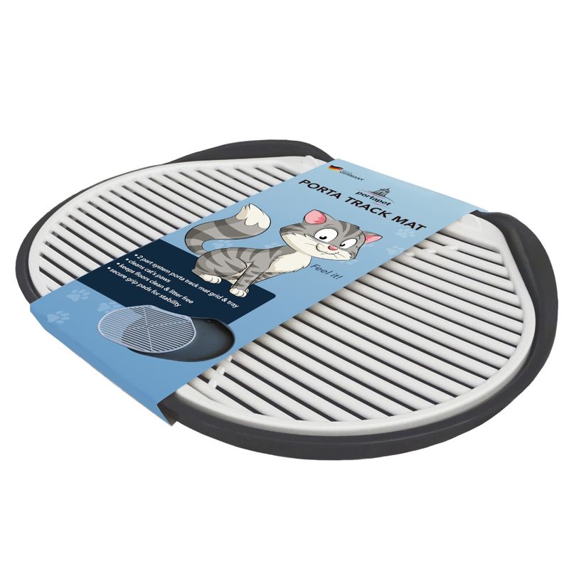 Litter Box Rug - Soft Touch Track Mat Silver