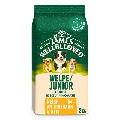 James Wellbeloved Junior Dog Hypoallergenic Turkey & Rice 2kg