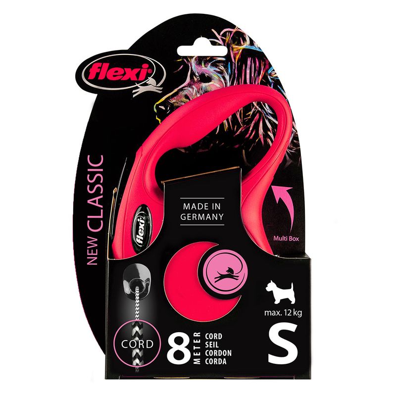 flexi Red New Classic 5m Rope Lead S: up to 12kg