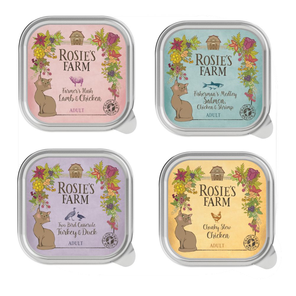 Rosie's Farm Adult Saver Pack Trays 48 x 100g Adult Mixed Pack (4 varieties)