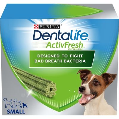 PURINA Dentalife Active Fresh Daily Dental Care Snacks for Small Breed Dogs 30 Sticks