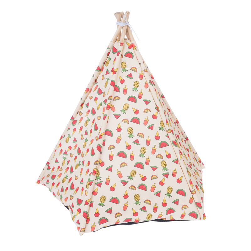 TIAKI Tropical Teepee Pet Den approx. diameter 65 x (H) 75 cm