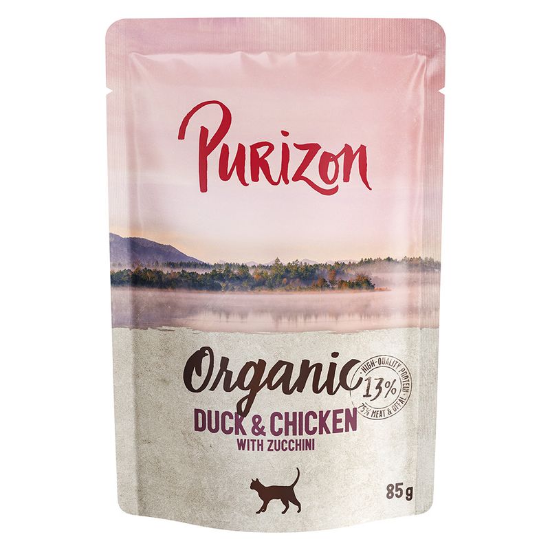 Purizon Organic Saver Pack 12 x 85g Duck and chicken with courgette