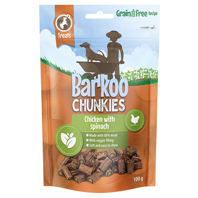Barkoo Chunkies Filled Sticks 100g Beef & Carrot
