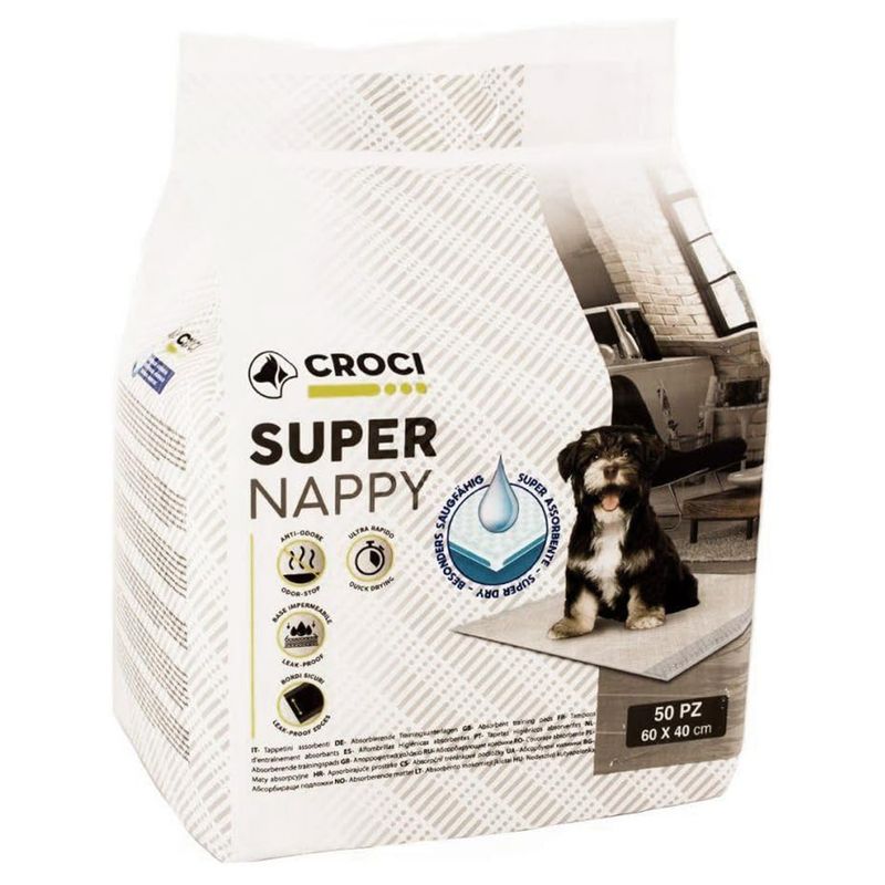 Croci Super Nappy Puppy Pads 60 x 40cm (L x W): 50 Pads