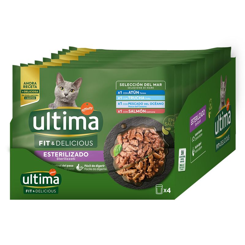 Ultima Cat Sterilised 48 x 85g Meat Selection