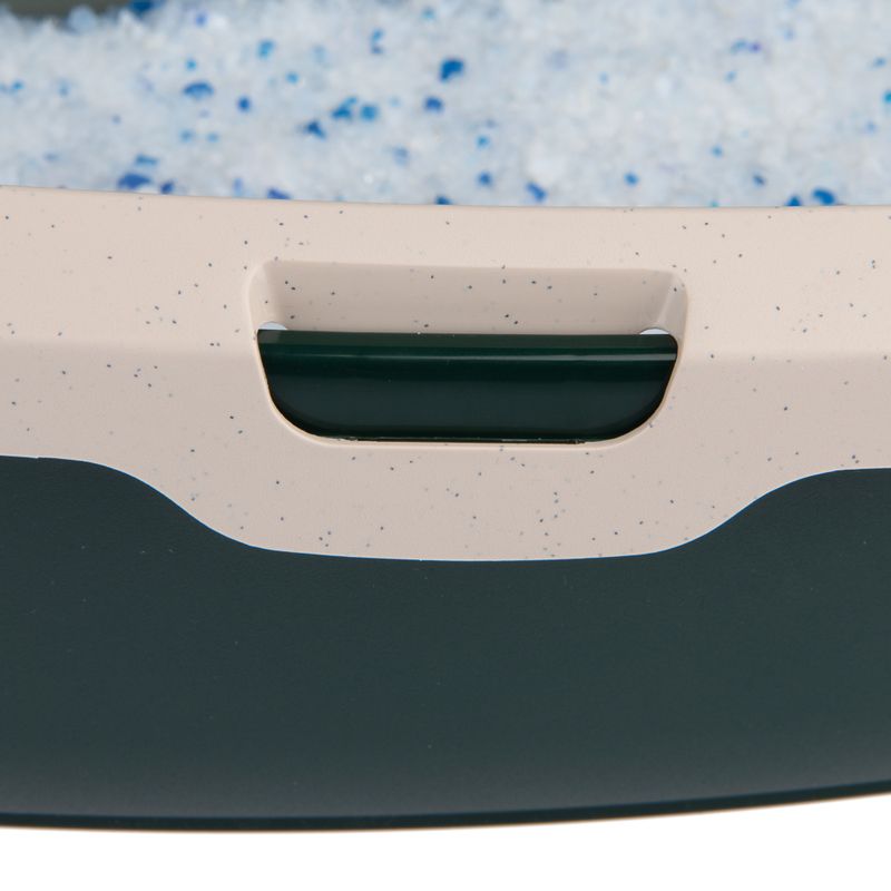 kooa Cat Litter Tray - 100% recycled Plastic Dark green / beige