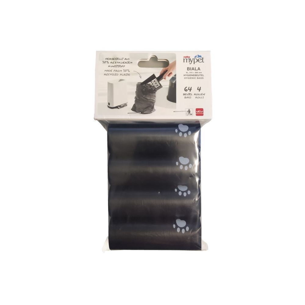 Rotho MyPet BIALA Hygiene Bags 4 Rolls of 16 Bags Each
