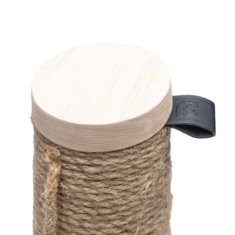 Designed by Lotte Zavi Wooden Scratching Post brown