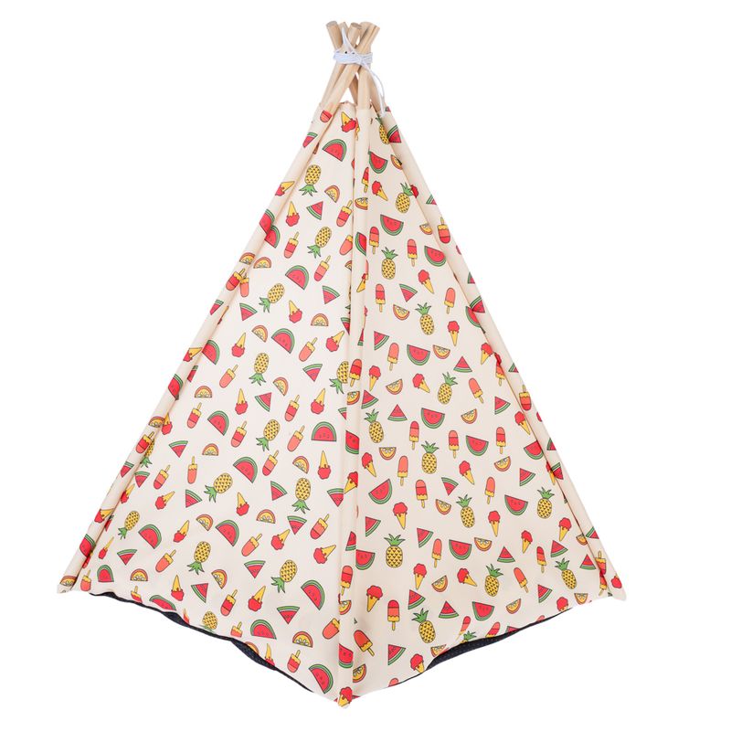 TIAKI Tropical Teepee Pet Den approx. diameter 65 x (H) 75 cm