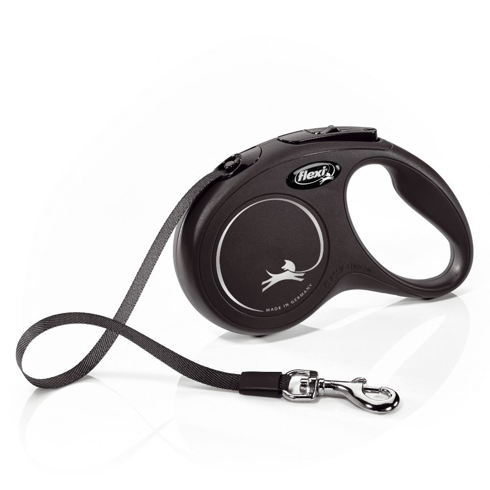 flexi Black New Classic Harness 5m Lead S: up to 15kg