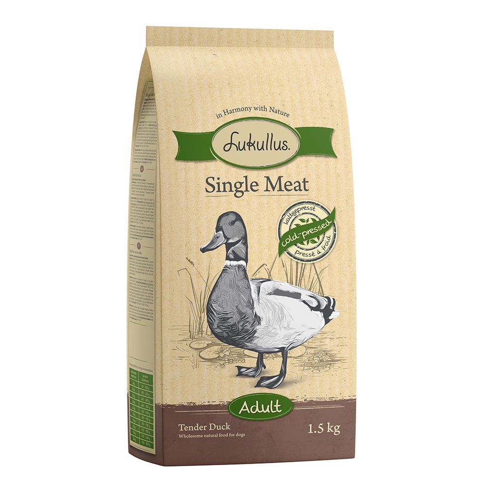 Lukullus Single Meat Cold-Pressed Tender Duck - Grain-free 1.5kg