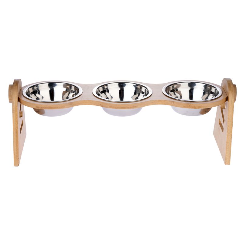 Modern Living Bohemian bamboo bowl bar 3 x 450 ml, L 52 x W 18 x H 18 cm