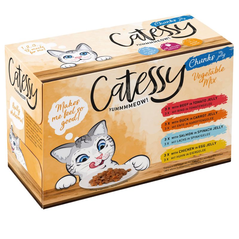 Catessy Chunks Pouches Saver Pack 48 x 100g Chunks in Sauce
