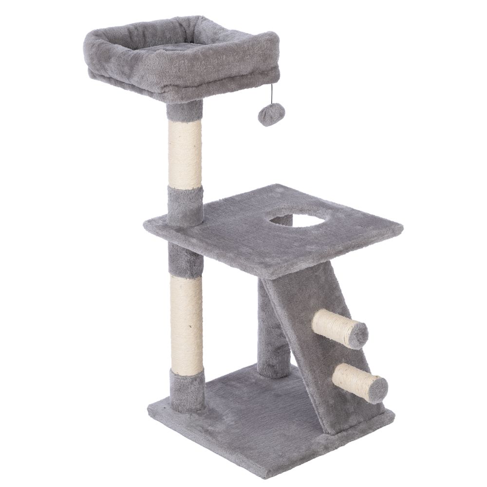 zooplus Basics Scratching Tree - Small Grey