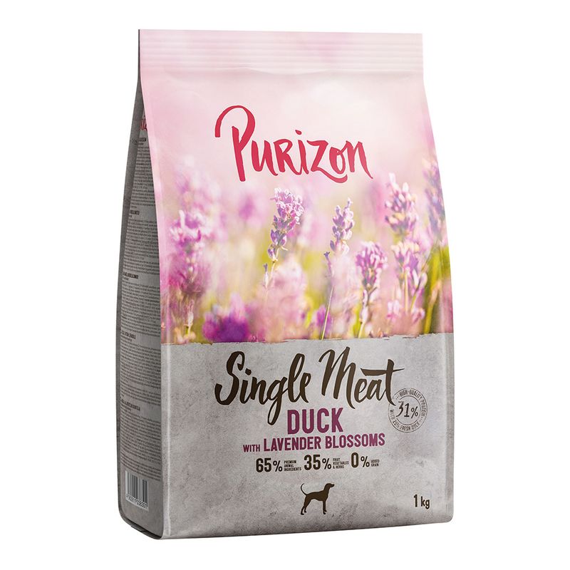 Purizon Single Meat Adult Dog – Grain-Free Duck with Lavender Blossoms 100g