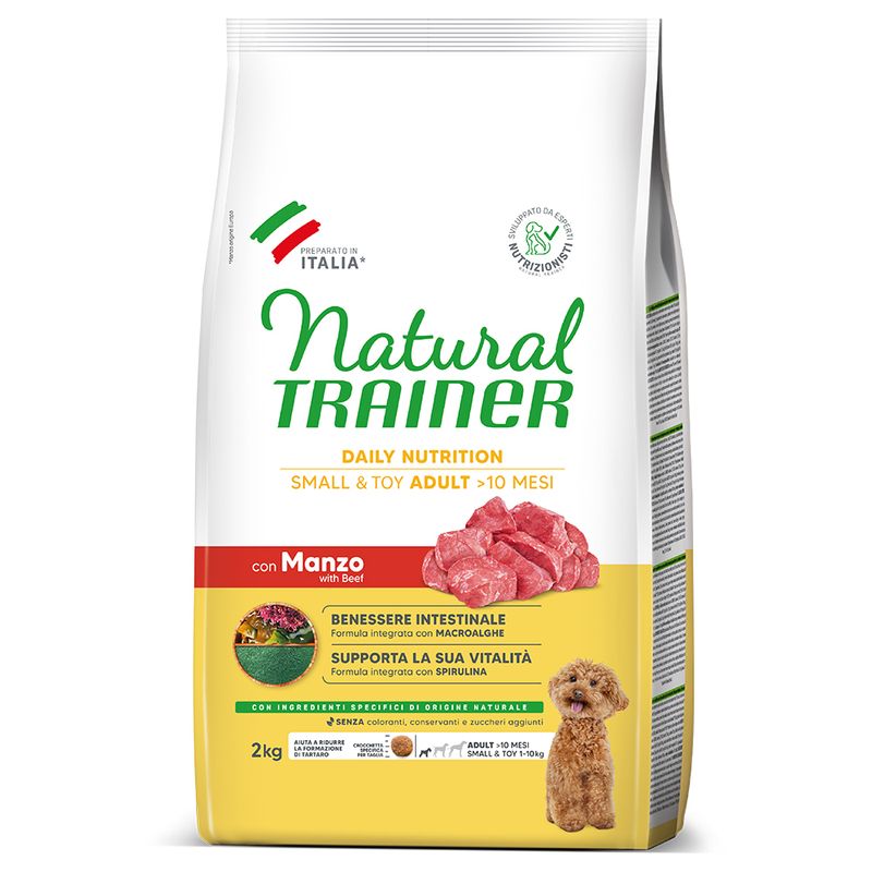 Natural Trainer Dog Adult Small & Toy with Beef 2kg