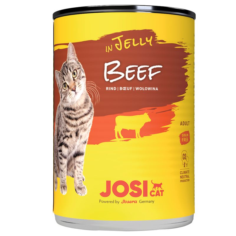 JosiCat Wet Food in Jelly 12 x 400g Beef