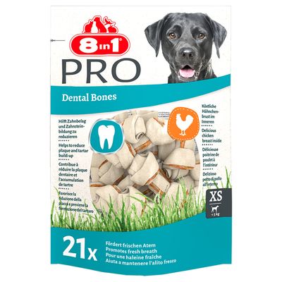 8in1 Pro Dental Chew Bones - Chicken XS (21 Bones)