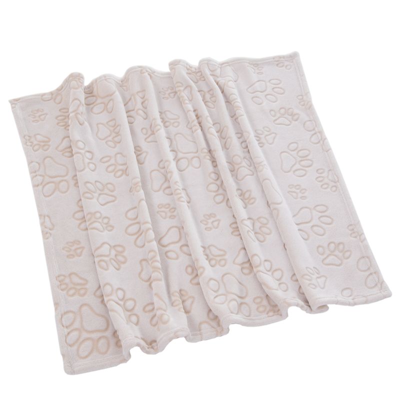 Smartpet microfibre blanket Pawzzz 100 x 75cm (L x W) (Cream/Beige)