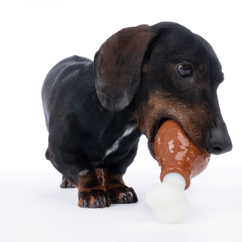 TIAKI Chicken Drumstick Dog Toy 15 x 6.5 x 5.5 cm (L x W x H)