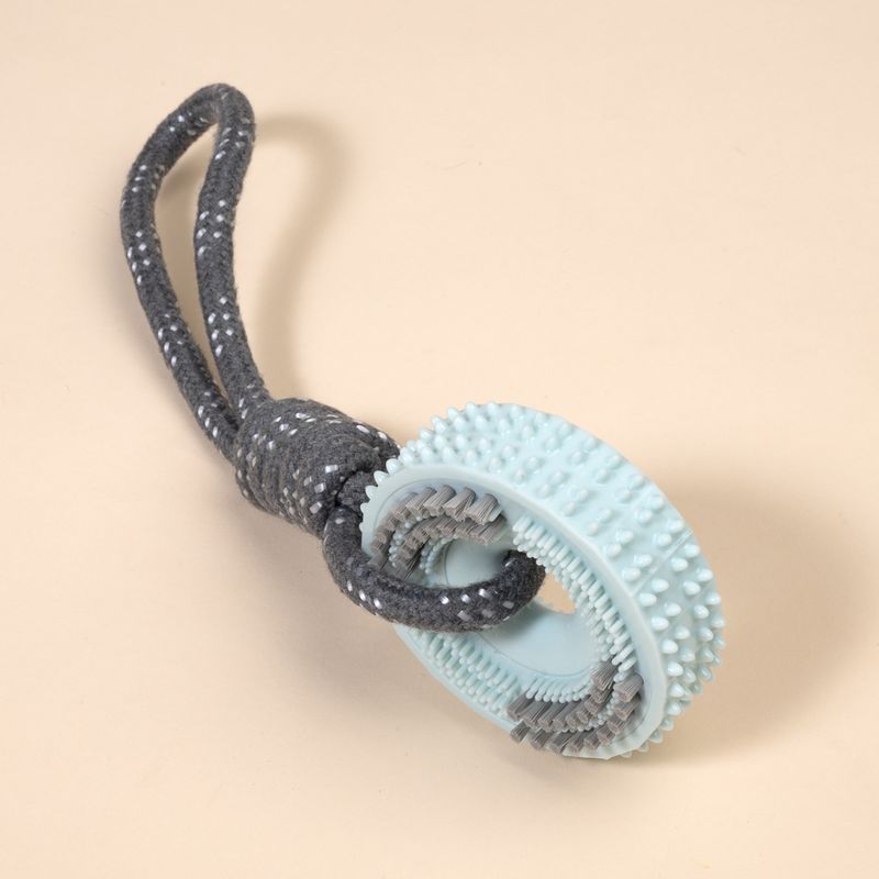 TIAKI Spiky Wheel Chew Toy with Rope approx. 30 x 9 x 4 cm (L x W x H)