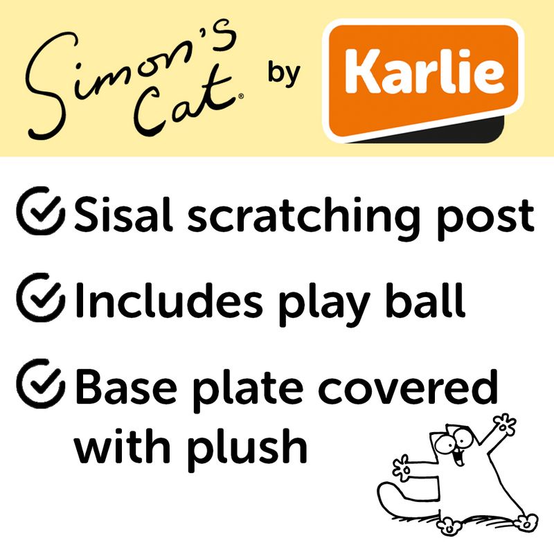 Simon's Cat Scratching Post Grey / Green