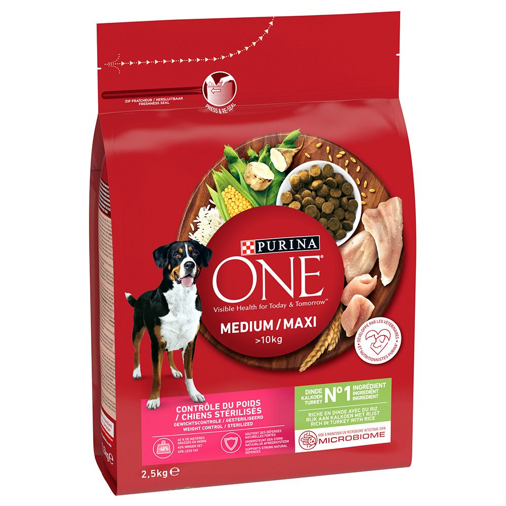 PURINA ONE Medium/Maxi Weight Control Sterilised Turkey 2.5kg