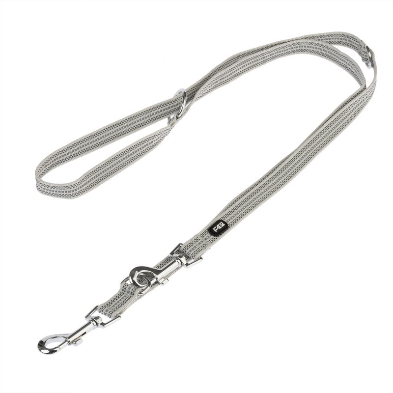 TIAKI Collar Soft & Safe, grey matching leash: 200 cm long, 20 mm wide