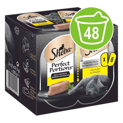 Sheba Perfect Portions Saver Pack 48 x 37.5g Chicken in Loaf