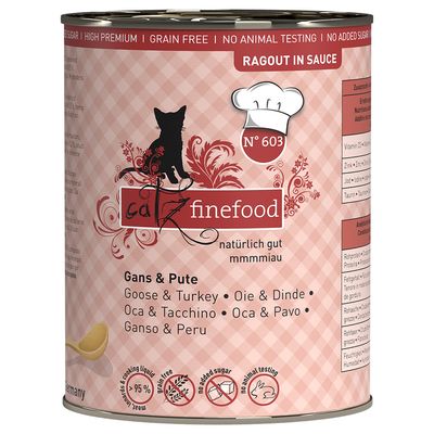 catz finefood Ragout Saver Pack 24 x 380g Goose & Turkey