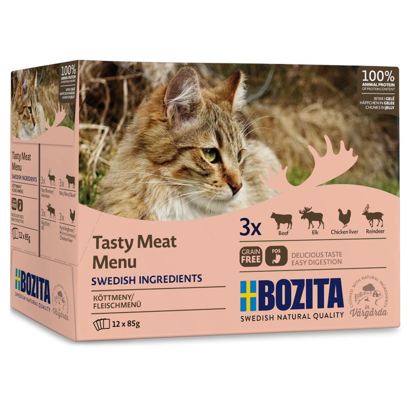 Bozita Chunks in Jelly Pouches 24 x 85g Chicken Liver