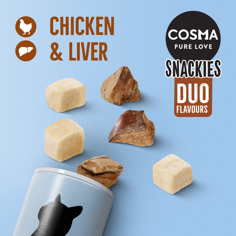 Cosma Snackies DUO 2 in 1 Freeze-dried Cat Snacks Chicken & Tuna (26g)