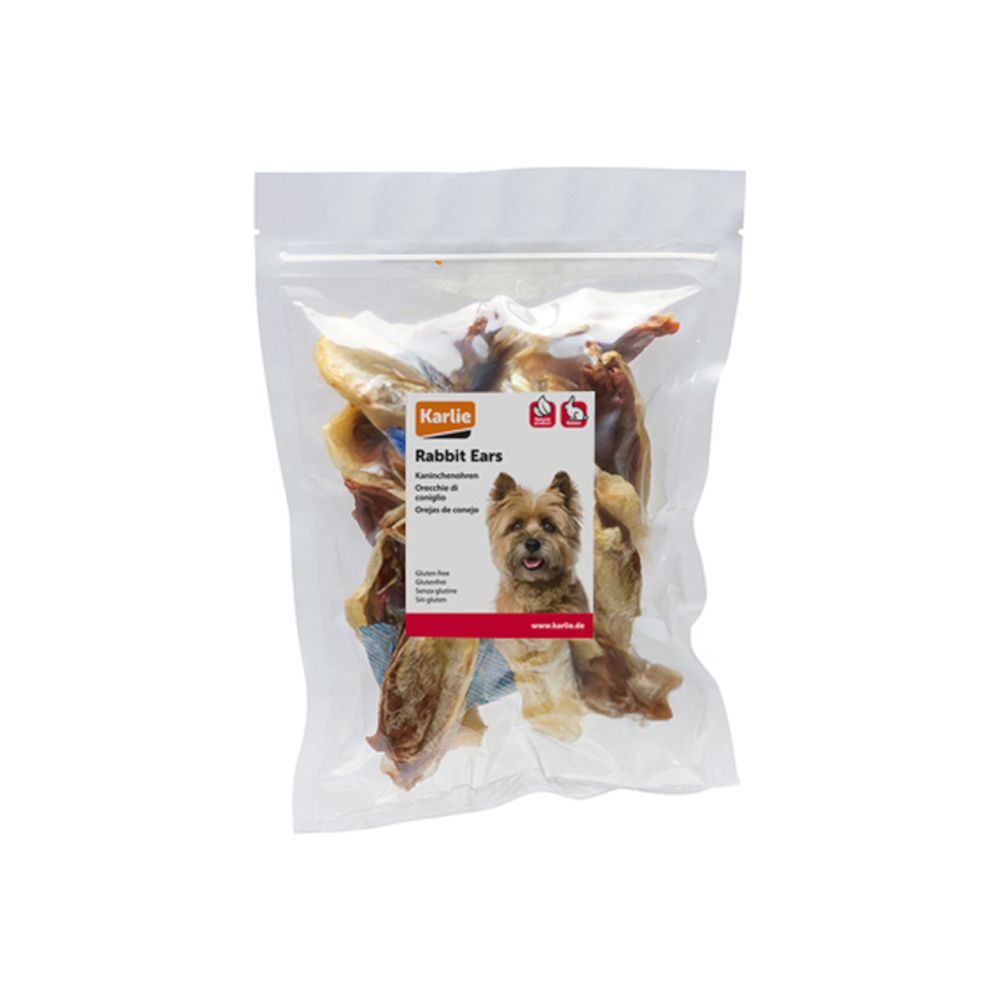 Karlie Dried Rabbit Ears with Duck 250g