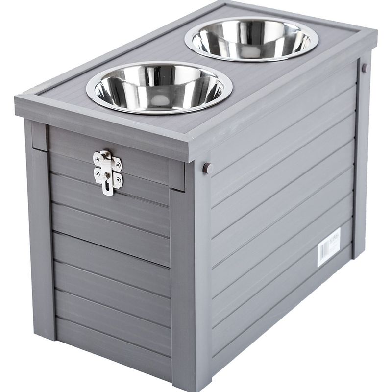 Kerbl Pet ecoFLEX® Feeding Station 2 x 1.2l, 54 x 30 x 39.5cm (L x W x H)