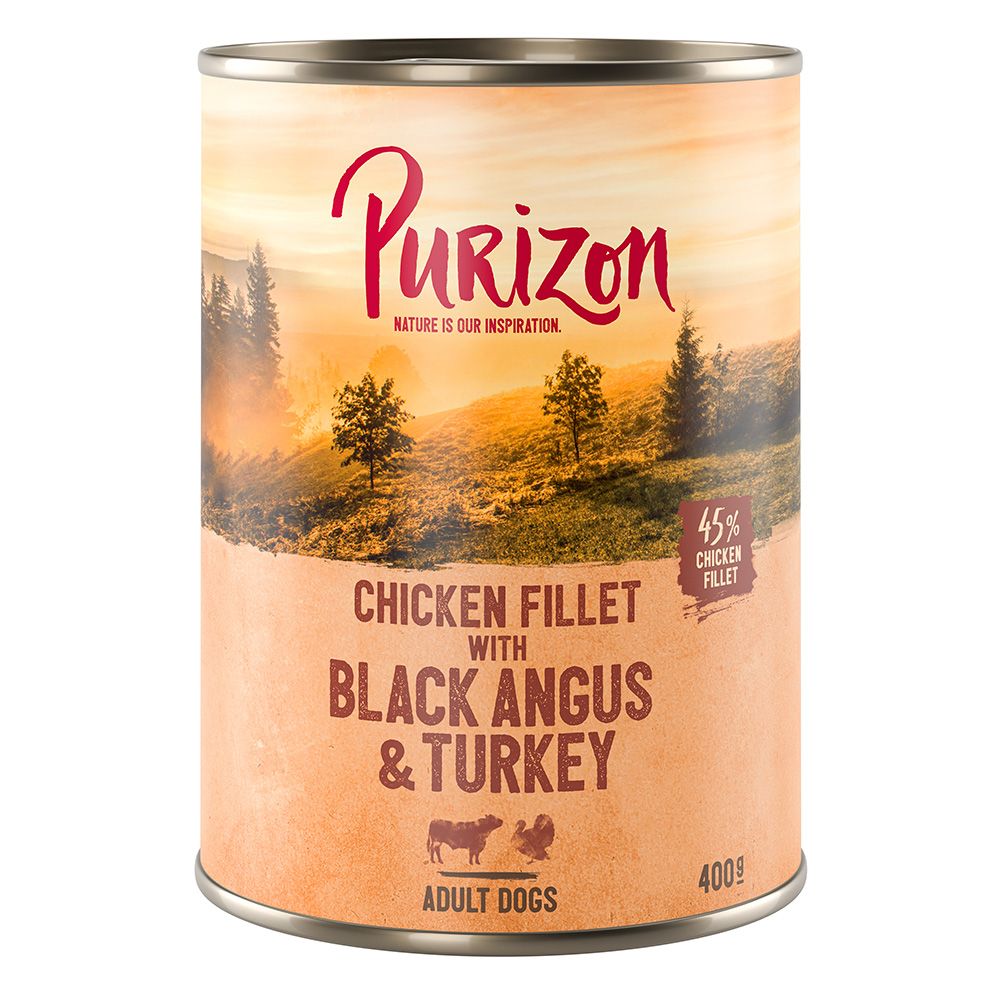 Purizon Adult 6 x 400g Black Angus & Turkey with Sweet Potato & Cranberry
